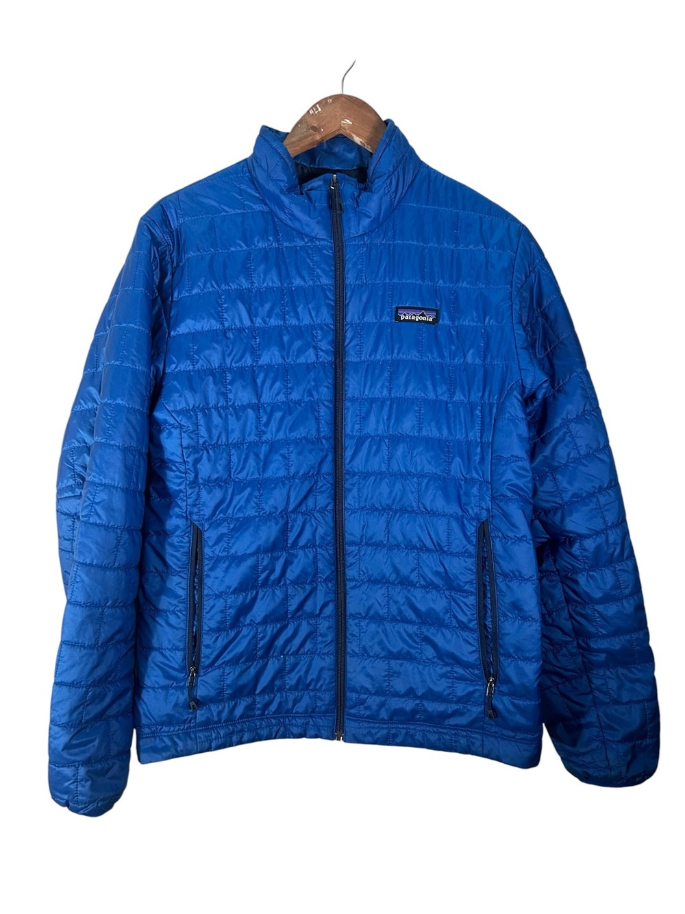 FLAWED Patagonia Men's Nano Puff Blue Quilted Insulated Jacket Size Medium